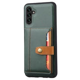 Samsung Galaxy A04s/A13 5G Retro Style Cover med Pung - Grøn