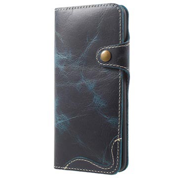 Samsung Galaxy S9 Retro Læderpung - Blå