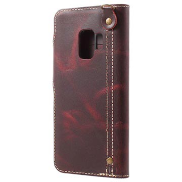 Samsung Galaxy S9 Retro Læderpung - Kaffe