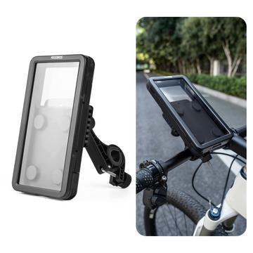 Rockbros vandtæt magnetisk telefonholder til cykel og e-cykel - 4.7"-6.9" - sort