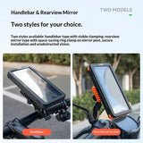 Rockbros vandtæt magnetisk telefonholder til cykel og e-cykel - 4.7"-6.9" - sort