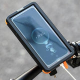Rockbros vandtæt magnetisk telefonholder til cykel og e-cykel - 4.7"-6.9" - sort