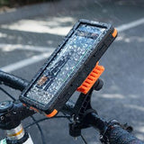 Rockbros vandtæt magnetisk telefonholder til cykel og e-cykel - 4.7"-6.9" - orange