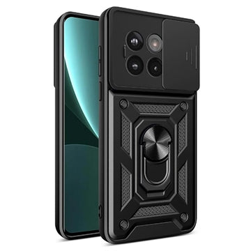 OnePlus Ace 5/5 Pro/13R Roterende Ring Hybrid Cover med Kameraskjold - Sort