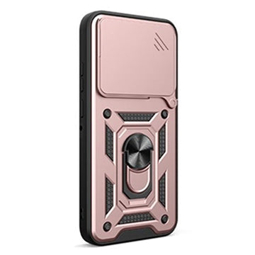 Motorola Edge 70 Roterende Ring Hybrid Cover med Kameraskjold - Rødguld