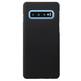Samsung Galaxy S10 Gummibelagt Plastik Cover - Sort