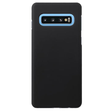 Samsung Galaxy S10 Gummibelagt Plastik Cover - Sort