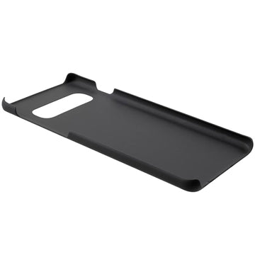Samsung Galaxy S10 Gummibelagt Plastik Cover - Sort