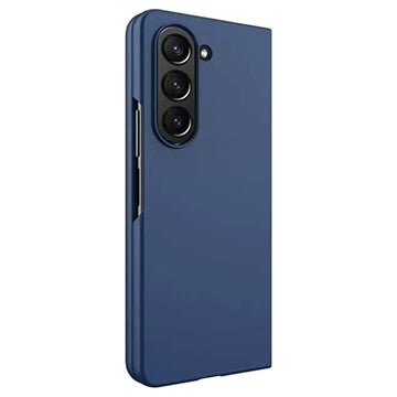 Samsung Galaxy Z Fold5 Gummibelagt Plastik Cover - Blå