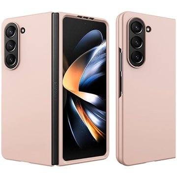 Samsung Galaxy Z Fold5 Gummibelagt Plastik Cover - Rødguld