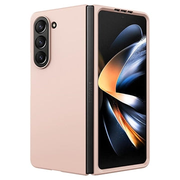 Samsung Galaxy Z Fold5 Gummibelagt Plastik Cover - Rødguld