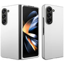 Samsung Galaxy Z Fold5 Gummibelagt Plastik Cover - Sølv