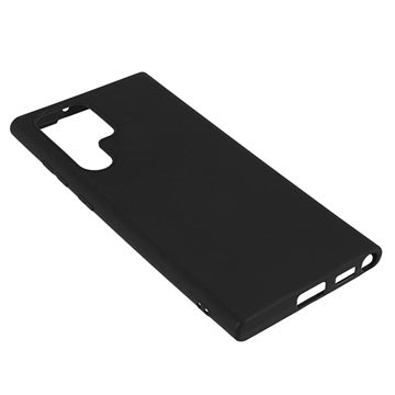 Anti-Fingeraftryk Mat Samsung Galaxy S22 Ultra 5G TPU Cover - Sort