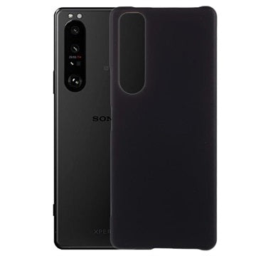 Sony Xperia 1 III Gummibelagt Plastik Cover - Sort