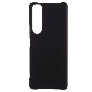 Sony Xperia 1 III Gummibelagt Plastik Cover - Sort