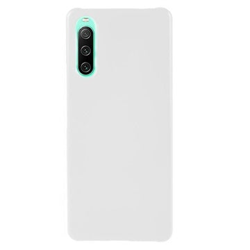 Sony Xperia 10 IV Gummibelagt Plastik Cover - Hvid