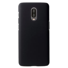 OnePlus 6T Gummibelagt Plastik Cover - Sort