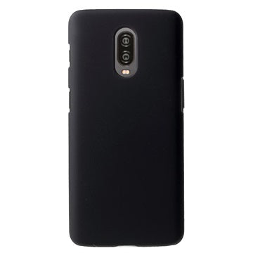 OnePlus 6T Gummibelagt Plastik Cover - Sort