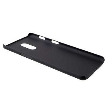 OnePlus 6T Gummibelagt Plastik Cover - Sort