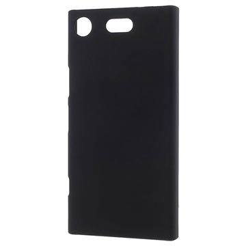 Sony Xperia XZ1 Compact Gummibelagt Plastik Cover - Sort