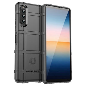 Sony Xperia 10 IV Rugged Shield TPU Cover - Sort