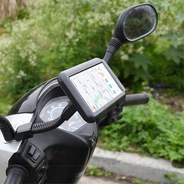 S2102 Vandtæt mobilholder til motorcykel - sort