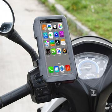 S2102 Vandtæt mobilholder til motorcykel - sort