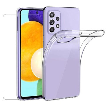 Saii 2-i-1 Samsung Galaxy A52 5G/A52s 5G TPU Cover & Hærdet Glas