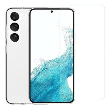 Saii 2-i-1 Samsung Galaxy S23 5G TPU Cover & Hærdet Glas