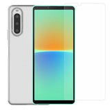 Saii 2-i-1 Sony Xperia 10 IV TPU Cover & Hærdet Glas