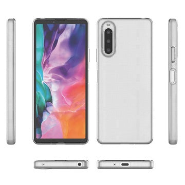 Saii 2-i-1 Sony Xperia 10 IV TPU Cover & Hærdet Glas