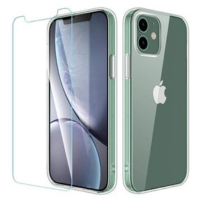 Saii 2-i-1 iPhone 12 Mini TPU Cover & Skærmbeskyttelse Hærdet Glas