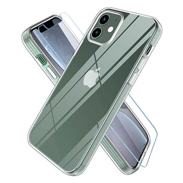 Saii 2-i-1 iPhone 12 Mini TPU Cover & Skærmbeskyttelse Hærdet Glas