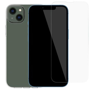 Saii 2-i-1 iPhone 14 Plus TPU Cover & Hærdet Glas