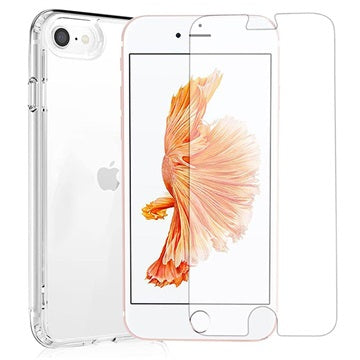 Saii 2-i-1 iPhone 7/8/SE (2020)/SE (2022) TPU Cover & Hærdet Glas