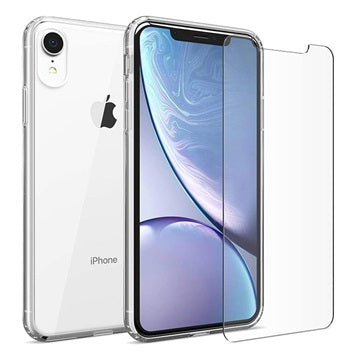 Saii 2-i-1 iPhone XR TPU Cover & Hærdet Glas