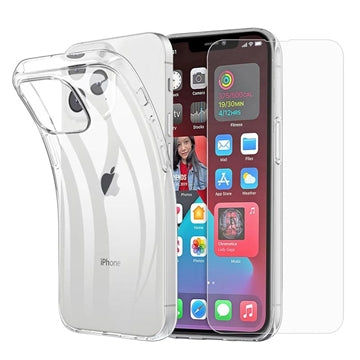 iPhone 15 Pro Max Saii 2-i-1 TPU Cover & Hærdet Glas