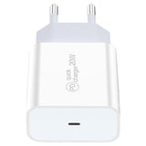 Saii 20W PD Oplader og Lightning Kabel - EU-stik - Hvid