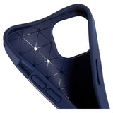 Saii Karbonfiber iPhone 13 Mini TPU Cover - Blå