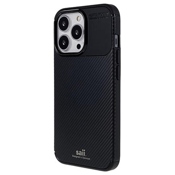 Saii Karbonfiber iPhone 13 Pro TPU Cover - Sort