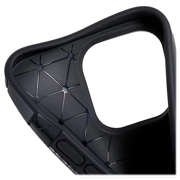 Saii Karbonfiber iPhone 13 Pro TPU Cover - Sort