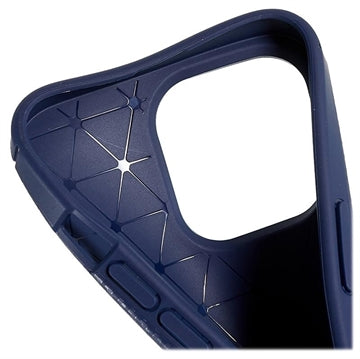 Saii Karbonfiber iPhone 13 Pro TPU Cover - Blå