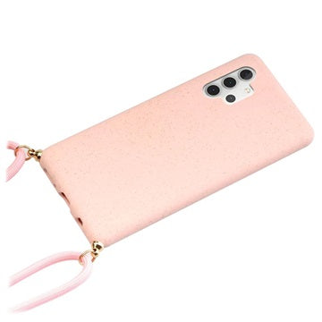 Saii Eco Line Samsung Galaxy A32 5G/M32 5G Cover med Strap - Pink