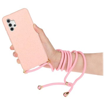 Saii Eco Line Samsung Galaxy A32 5G/M32 5G Cover med Strap - Pink