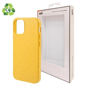 Saii Eco Line iPhone 12/12 Pro Biologisk Nedbrydeligt Cover - Gul