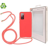 Saii Eco Line Samsung Galaxy S20 FE Cover med Strap - Rød