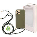 Saii Eco Line iPhone 11 Pro Biologisk Nedbrydeligt Cover med Strap - Grøn