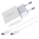 Saii PD Opladningssæt - 20W, USB-C - EU-stik - Hvid