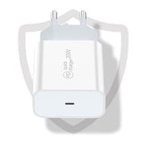 Saii PD Opladningssæt - 20W, USB-C - EU-stik - Hvid