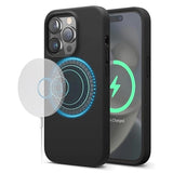 iPhone 15 Pro Max Saii Premium MagSafe Liquid Silikone Cover - Sort